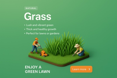 Detailed 3D Scene of Grass with Characters in Action