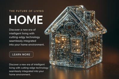 Hyperrealistic Home Design with LED and Metallic Elements