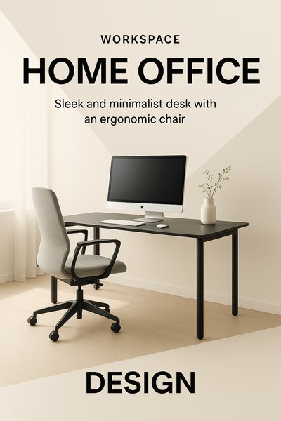 Sleek Minimalist Workspace with Ergonomic Design