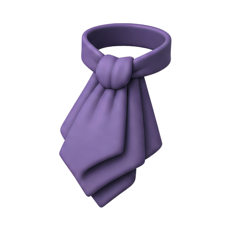 folded cravat and ascot