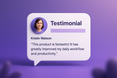 Dynamic 3D Testimonial Block Design with User Feedback