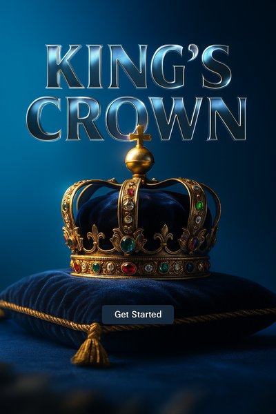 Regal King's Crown with Dynamic Text and Rich Colors