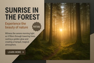Serene Sunrise in the Forest: Nature's Beauty Unveiled