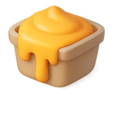 3D Render of a Melted Cheese Bowl