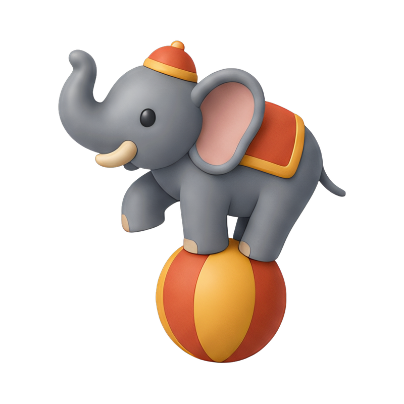 vintage circus elephant performance