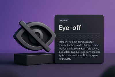 3D Web Page Design with Eye-Off Feature