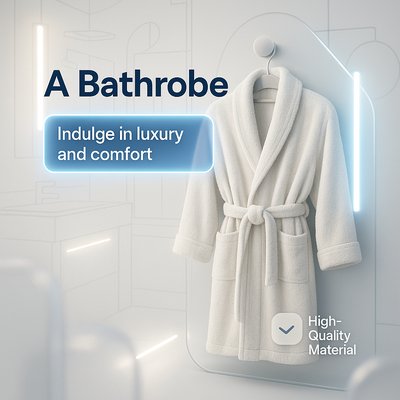 Luxurious Bathrobe Display with Modern Design Elements