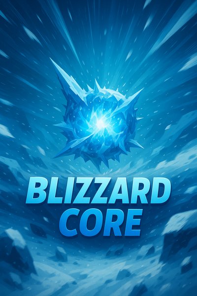 Dynamic Blizzard Core Illustration with Engaging Design Elements