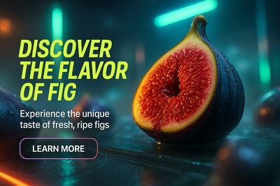 Vibrant Neon Fig Promotion Carousel Slide Design