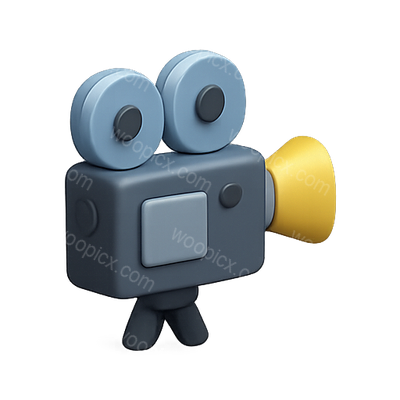 Stylized 3D Camera Icon for Creative Projects