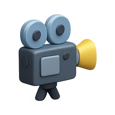 Stylized 3D Camera Icon for Creative Projects