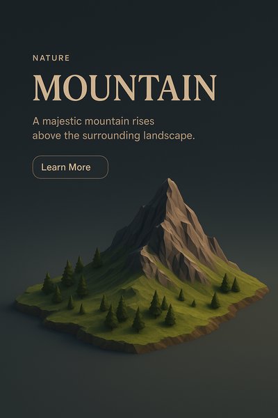 Stunning 3D Mountain Landscape Scene