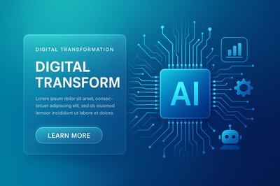 Futuristic Data Flow and Smart Technology Visualization