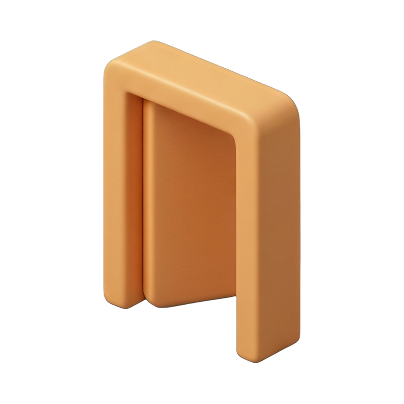 Detailed door frame cutaway view