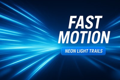 Dynamic Background with Neon Light Trails