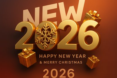 Stunning New Year 2026 Greeting Card Design