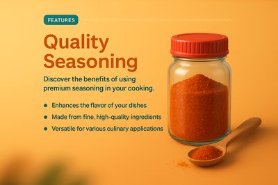 Quality Seasoning for Enhanced Culinary Experience