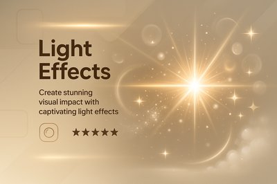 Elegant Graphic Design Featuring Light Effects and Visual Impact