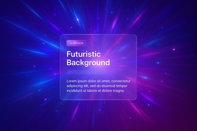 Futuristic Vibrant Abstract Background with Energy Burst