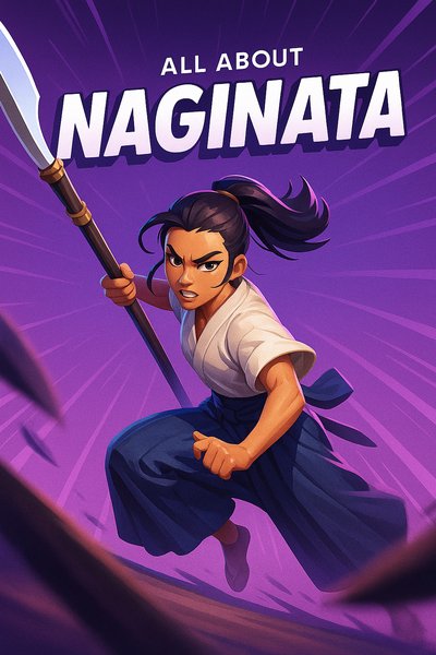 Dynamic Naginata Action Scene with Bold Typography