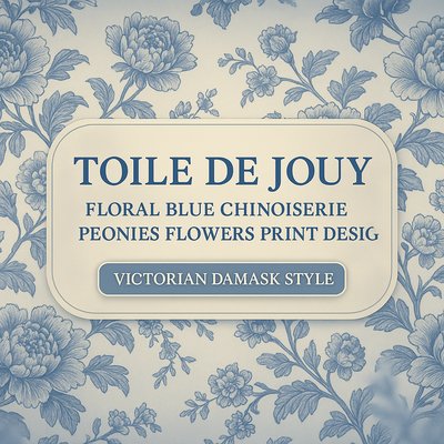 Victorian Floral Chinoiserie Pattern Design