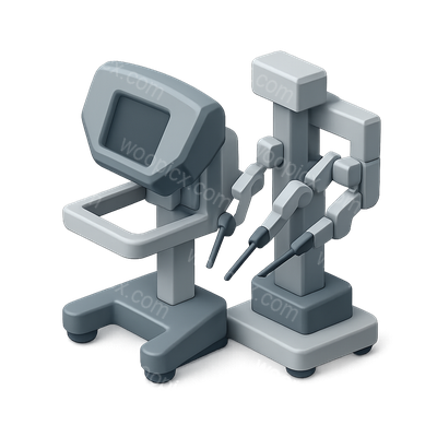 Stylized 3D Medical Robot Icon for Healthcare Applications