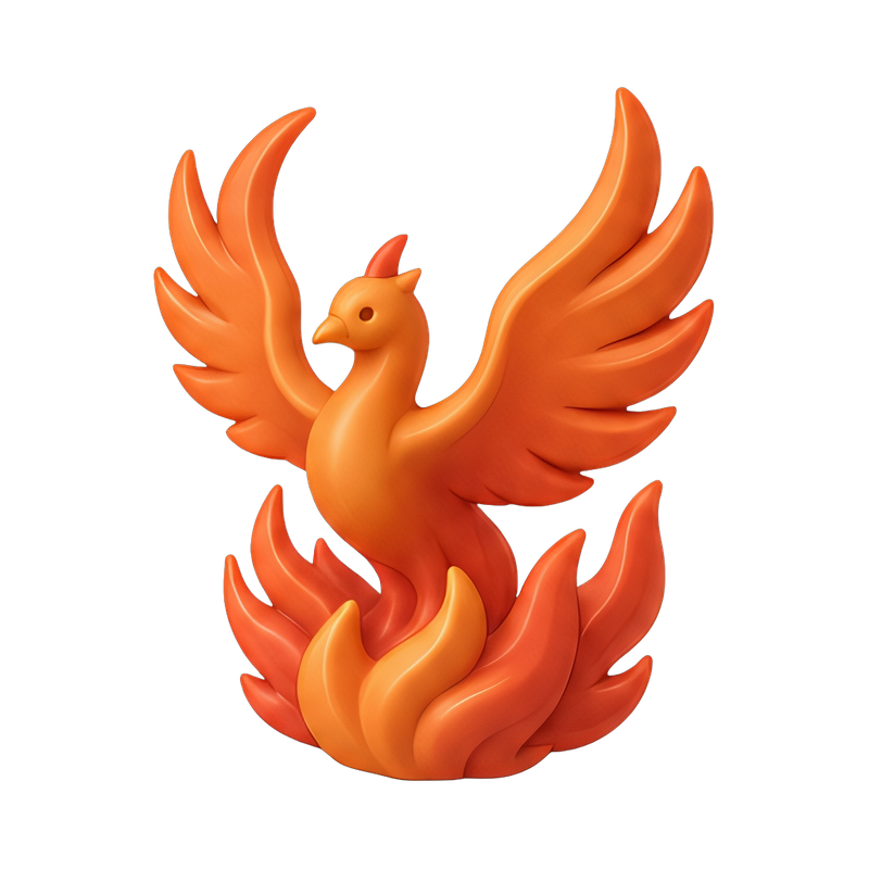 phoenix rising from flames