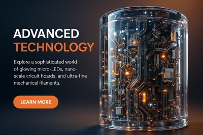 Hyperrealistic 3D Cylinder with Glowing Technology