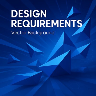 Abstract Blue Vector Background for Design Requirements