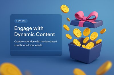 Dynamic Gift Box with Flying Coins Illustration