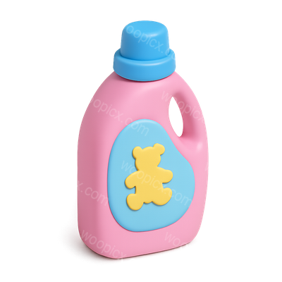 3D Fabric Softener Icon with Bear Design