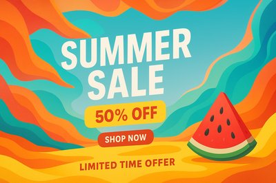 Vibrant Summer Sale Promotional Graphic