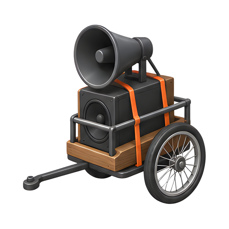 mobile sound system on wheels