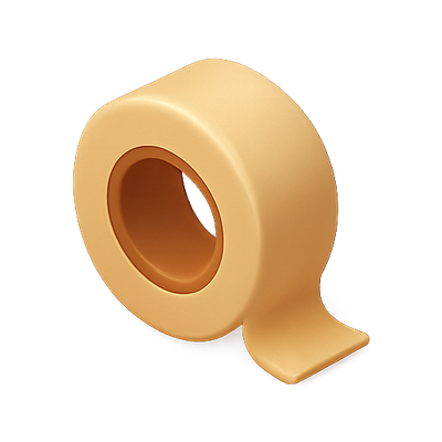 Stylized Tape Roll with Soft Color Palette