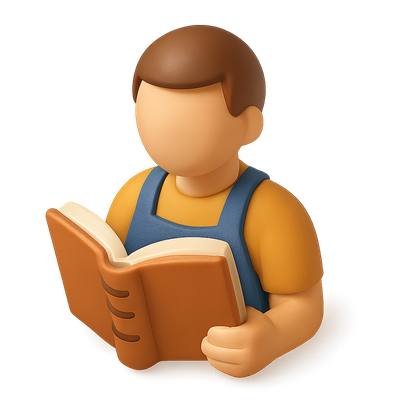 3D Bookbinder Icon with Book in Isometric View