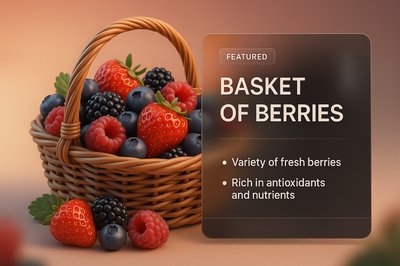 Delicious Basket of Fresh Berries with Nutritional Highlights