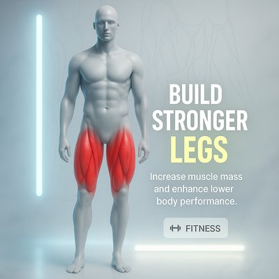 Fitness Illustration for Leg Muscle Development
