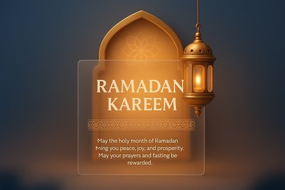 Modern Ramadan Kareem Lantern and Window Illustration
