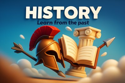 Dynamic 3D Illustration of Historical Themes