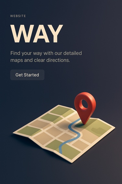 Stylish 3D Map Scene with Pinpoint Location