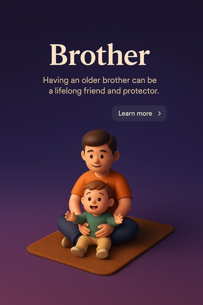 Heartwarming 3D Scene of Brotherly Love