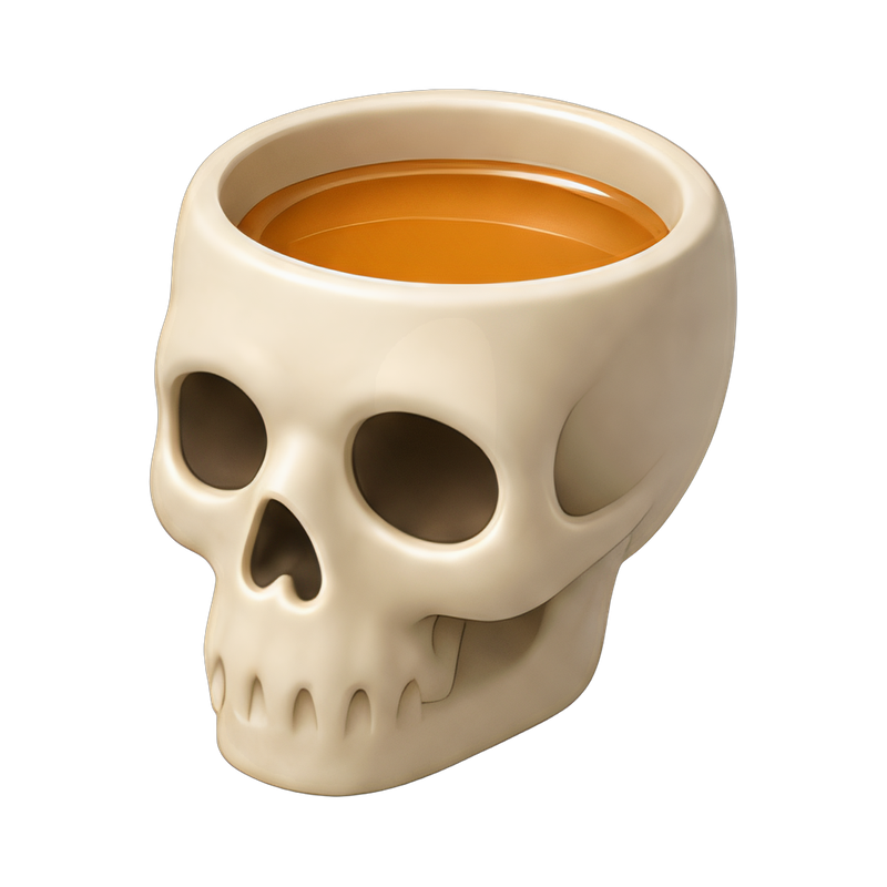 skull-shaped shot glass