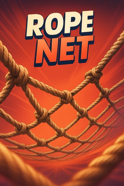 Dynamic Rope Net Illustration with Engaging Aesthetic