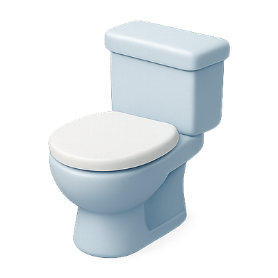 Modern Light Blue Toilet Design