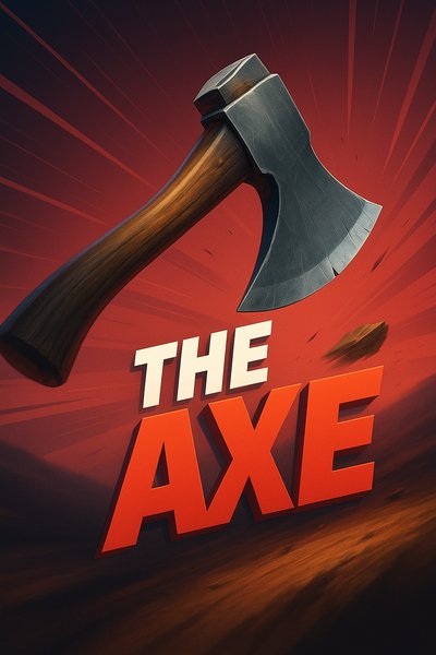 Dynamic Axe Illustration with Bold Title Design