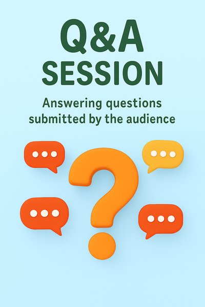 Colorful Q&A Session Graphic with Question Mark