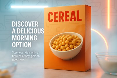 Promotional Cereal Packaging with Bright Colors