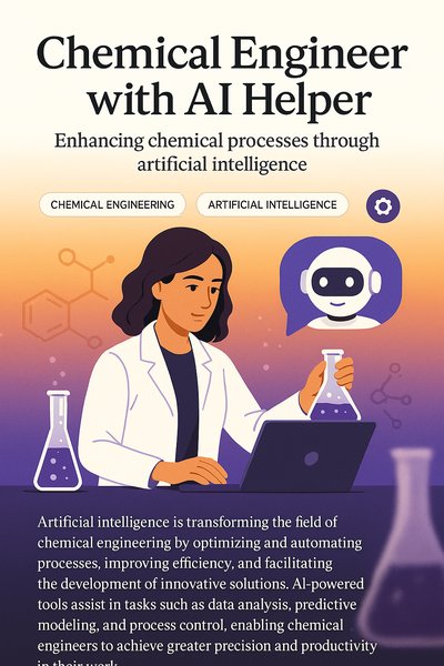 Chemical Engineer Collaborating with AI Assistant