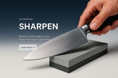 Stylish Web Design Featuring Knife Sharpening
