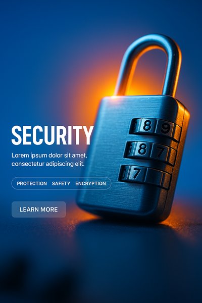 Modern Security Concept with Combination Lock Image